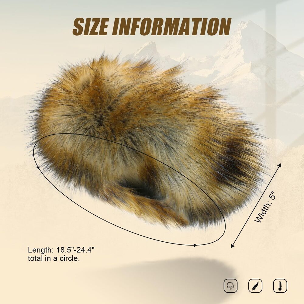 2155 Faux Fur Headband For Women Elastic Fuzzy Thick Earmuffs Winter - Picture 4 of 6
